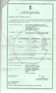 WHO GMP CERTIFICATE